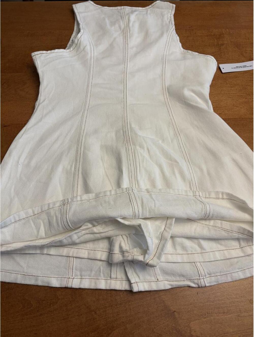 Princess Polly White Button-Front Denim Dress - New Without Tags, Size US 10 - Picture 7 of 8